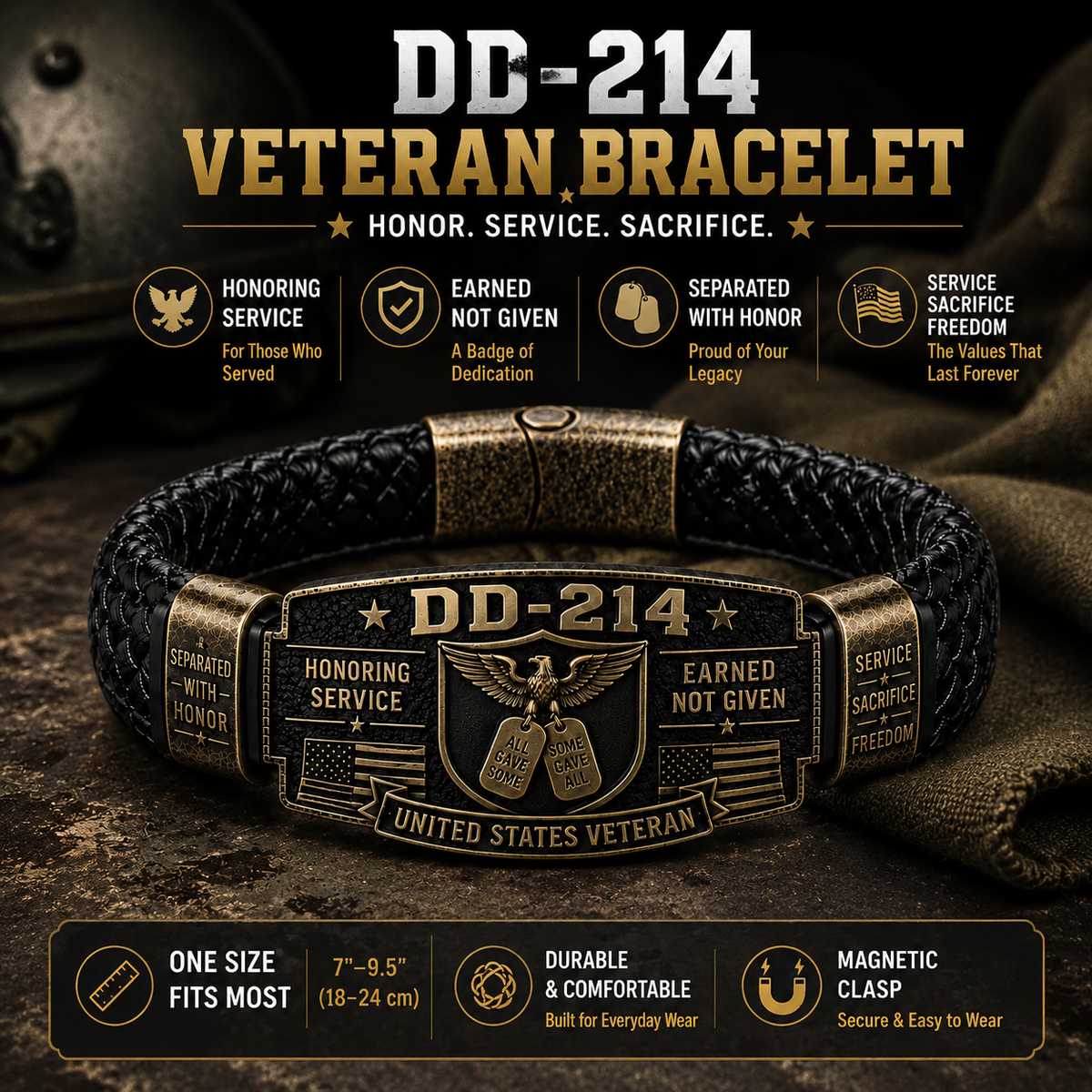 DD-214 Veteran Honour Bracelet