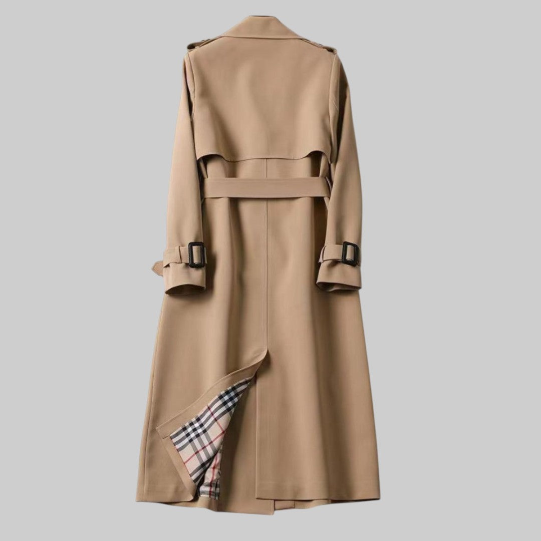 Women's Belted Double-Breasted Trench Coat