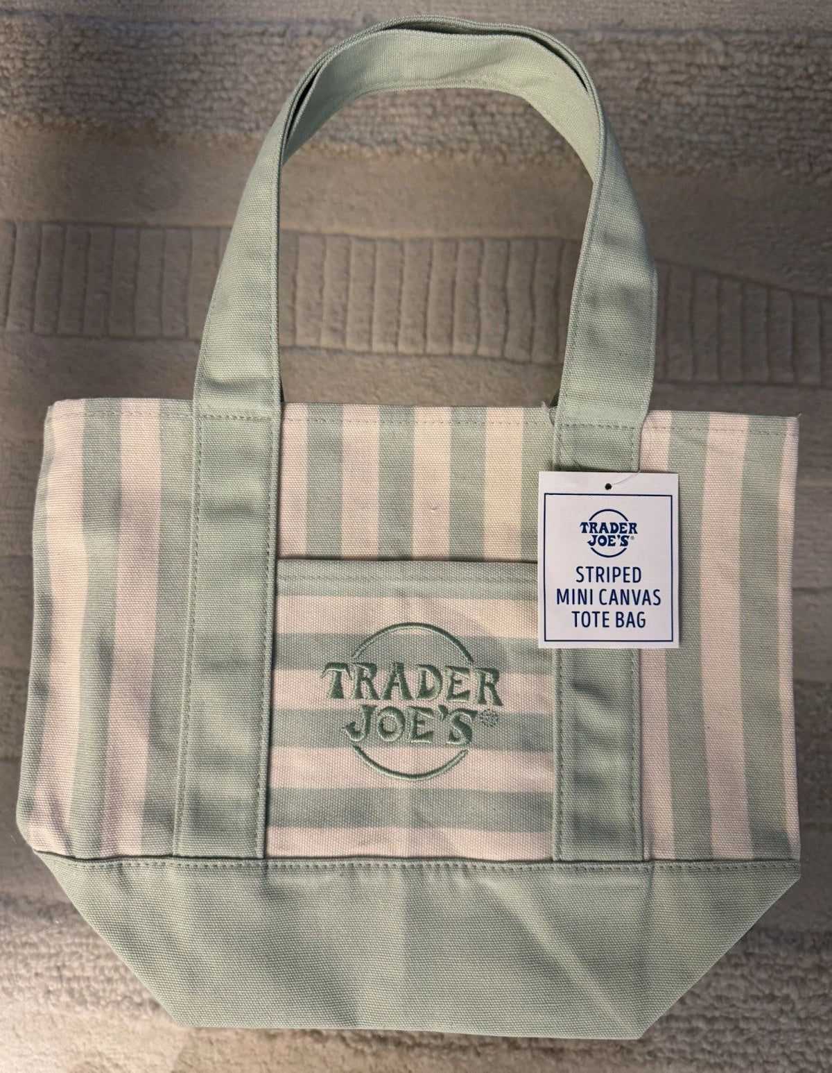 Striped Canvas Mini Tote Set of 4