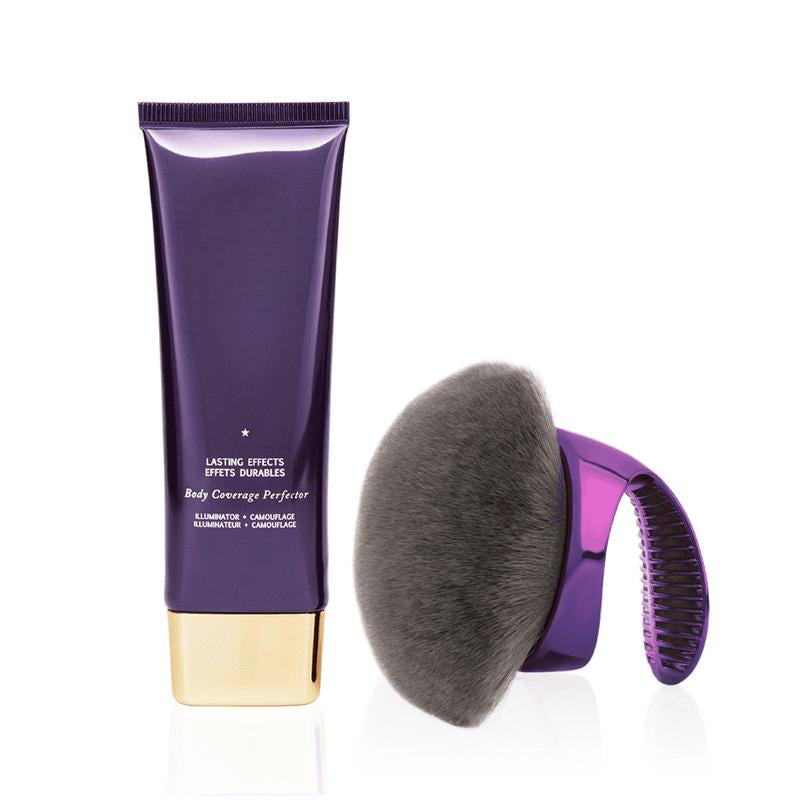 Body Coverage Perfector & Buffer Brush Set for Skin Tone & Scars