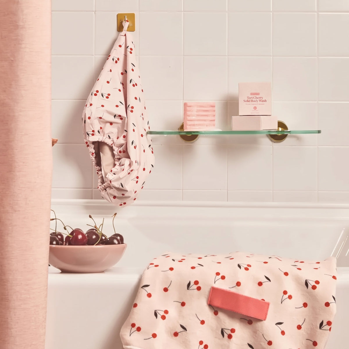 Cleansing Tart Cherry Solid Body Wash with Shea Butter, Sulfate-Free