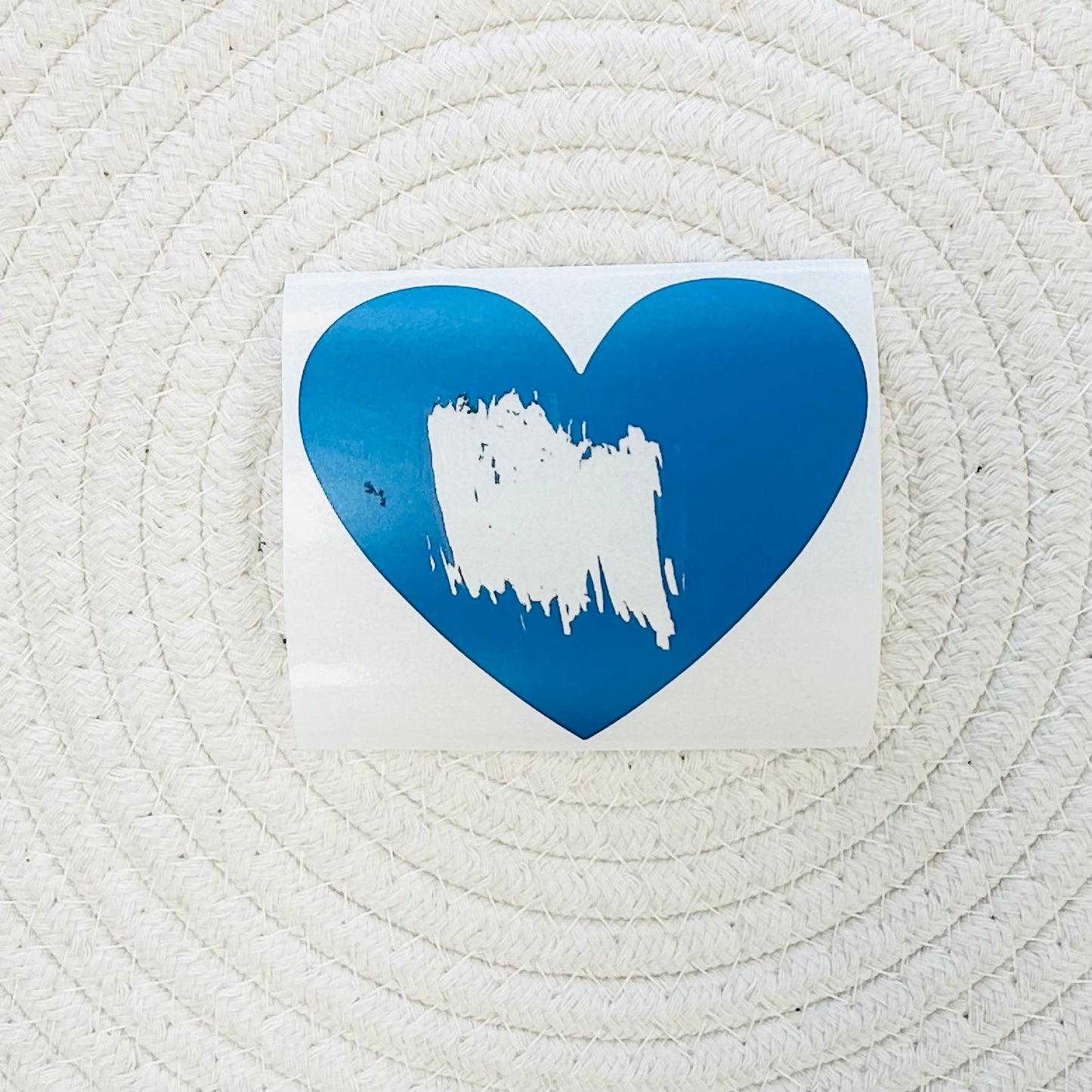 Heart 7x8cm Scratch-Off Sticker (Blue) - Pack of 50