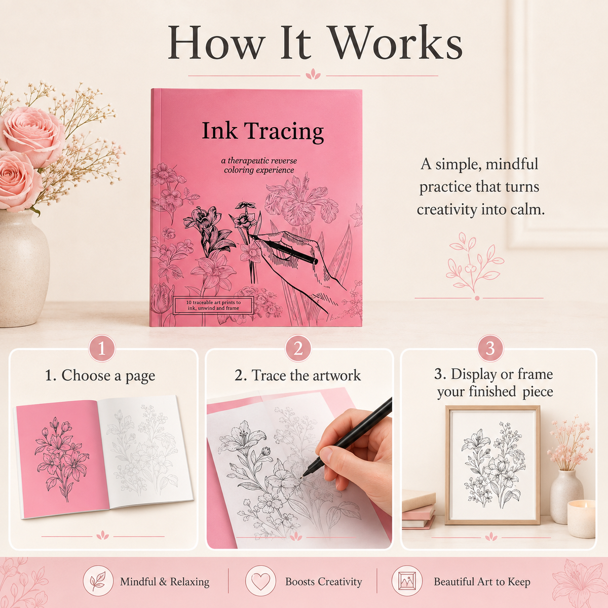 Ink Tracing Reverse Colouring Book