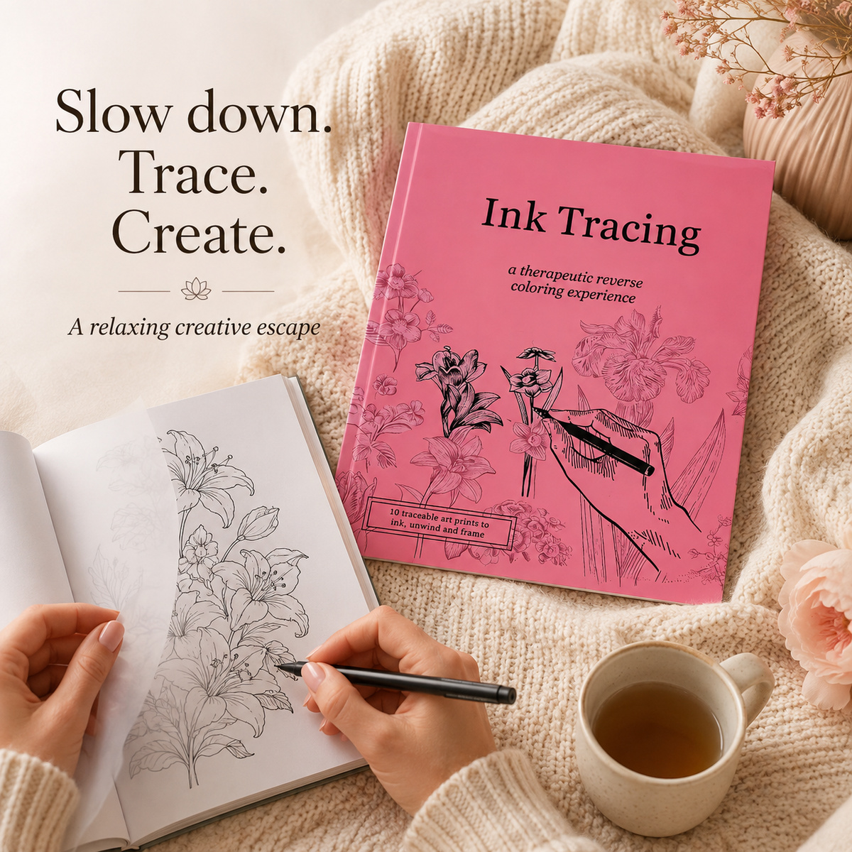 Ink Tracing Reverse Colouring Book