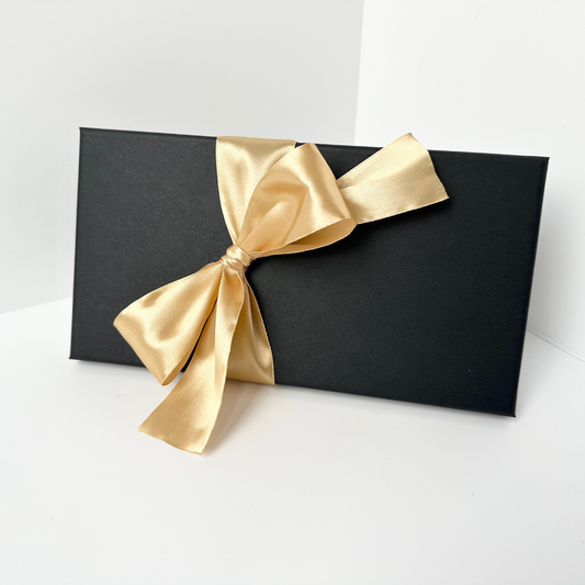 Black Luxury Gift Box and Gold Ribbon (DL)
