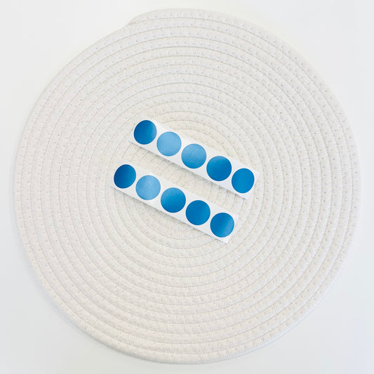Circle 2.5cm Scratch-Off Sticker (Blue) - Pack of 50