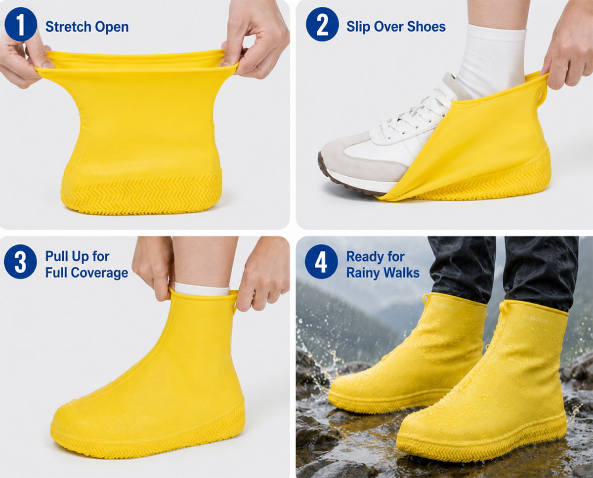 Waterproof Anti-Slip Rain Shoe Covers