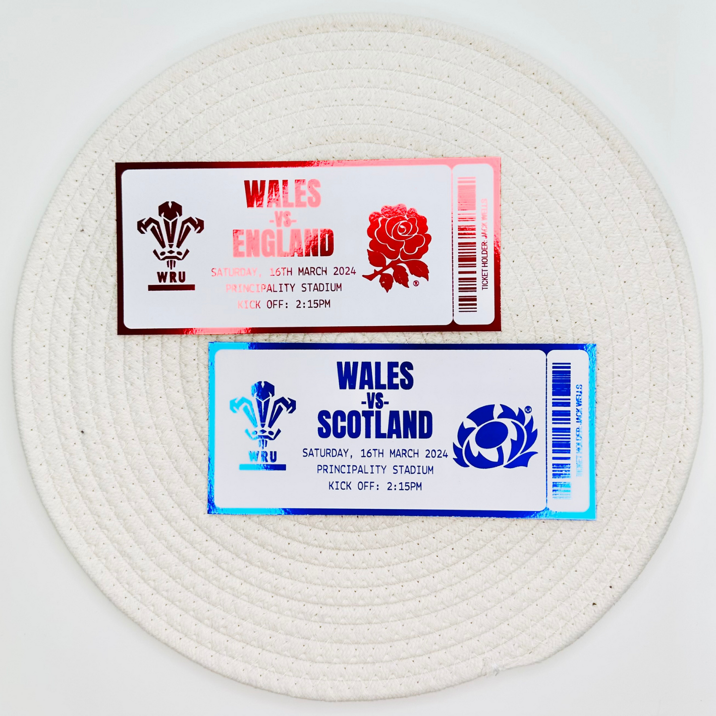 Rugby Gifting/Memento Foiled Ticket