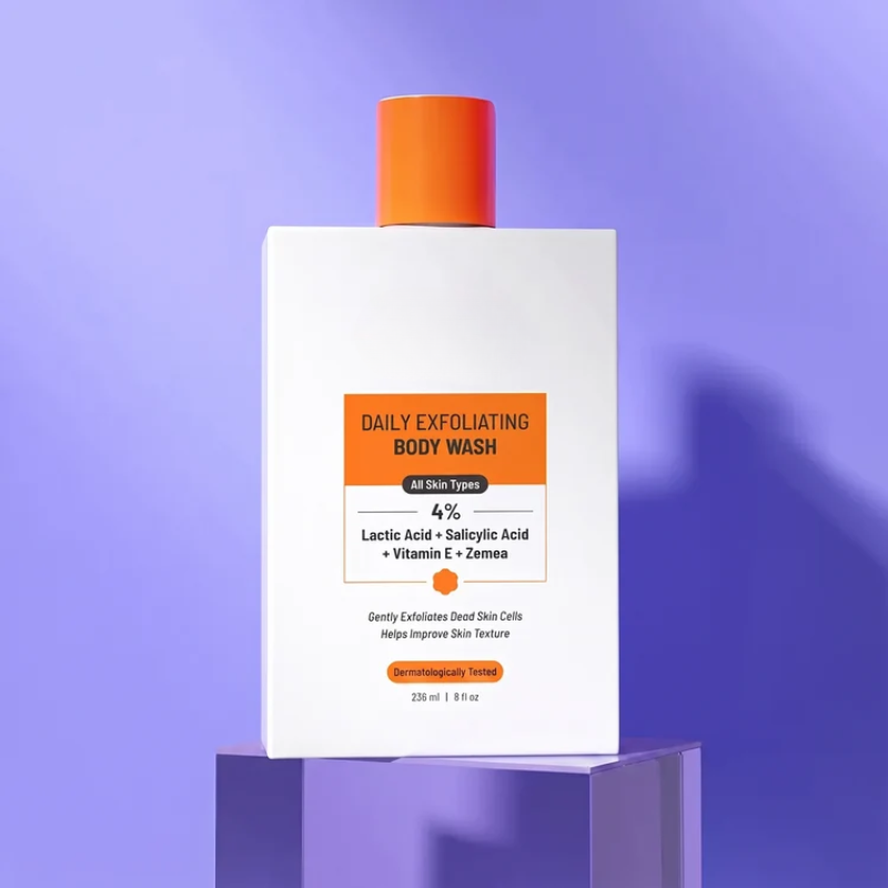Exfoliating Body Wash with Lactic Acid for Smoother, Bump-Free Skin