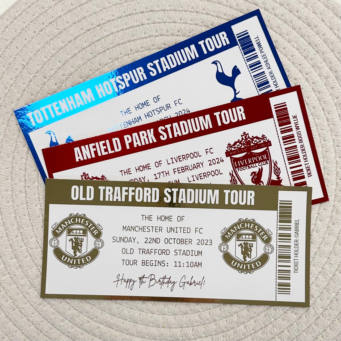 Stadium Tour Gifting/Memento Foiled Voucher