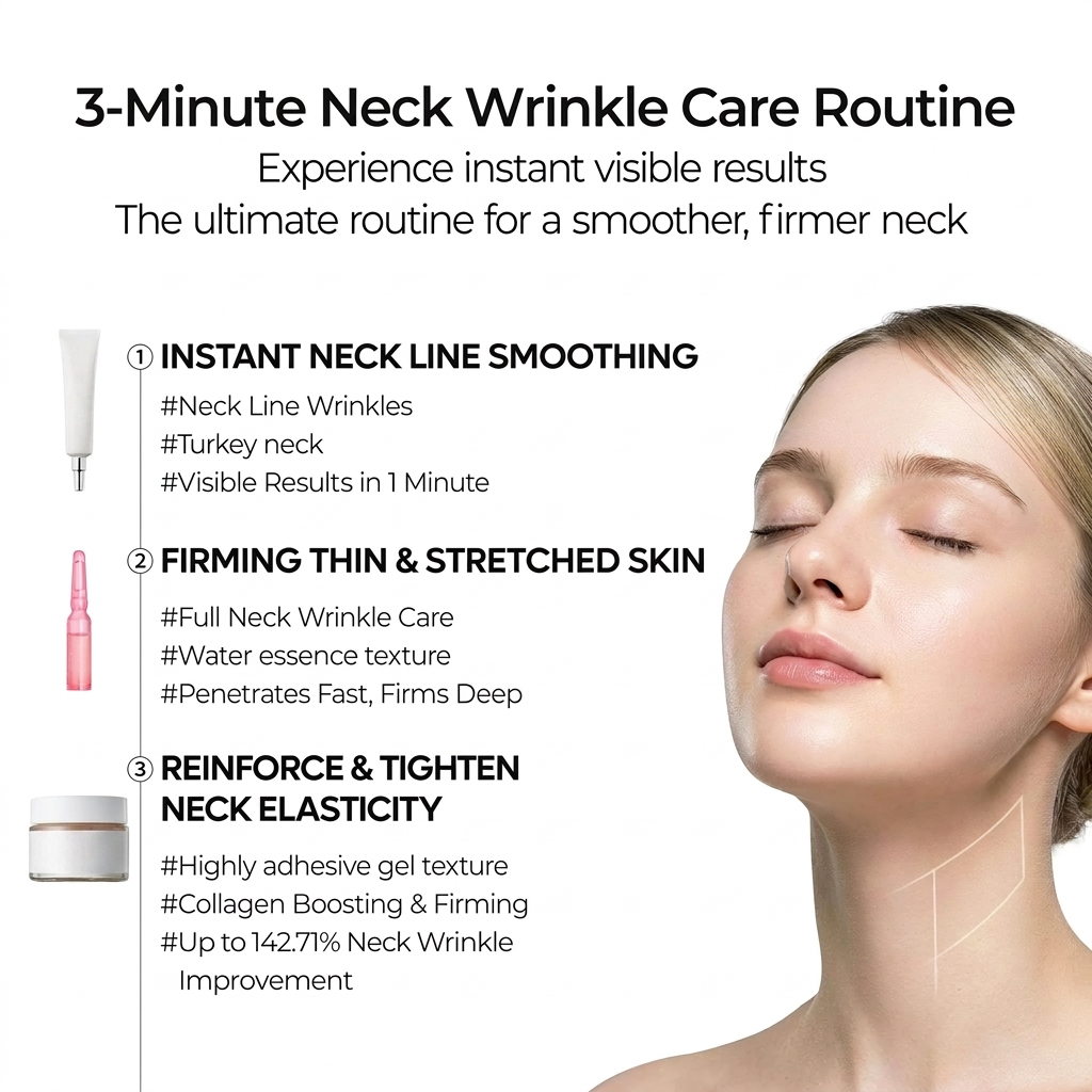 Perfect Neck Wrinkle Care Set with Peptides & Bakuchiol, Firming