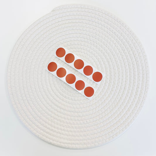 Circle 2.5cm Scratch-Off Sticker (Red) - Pack of 50