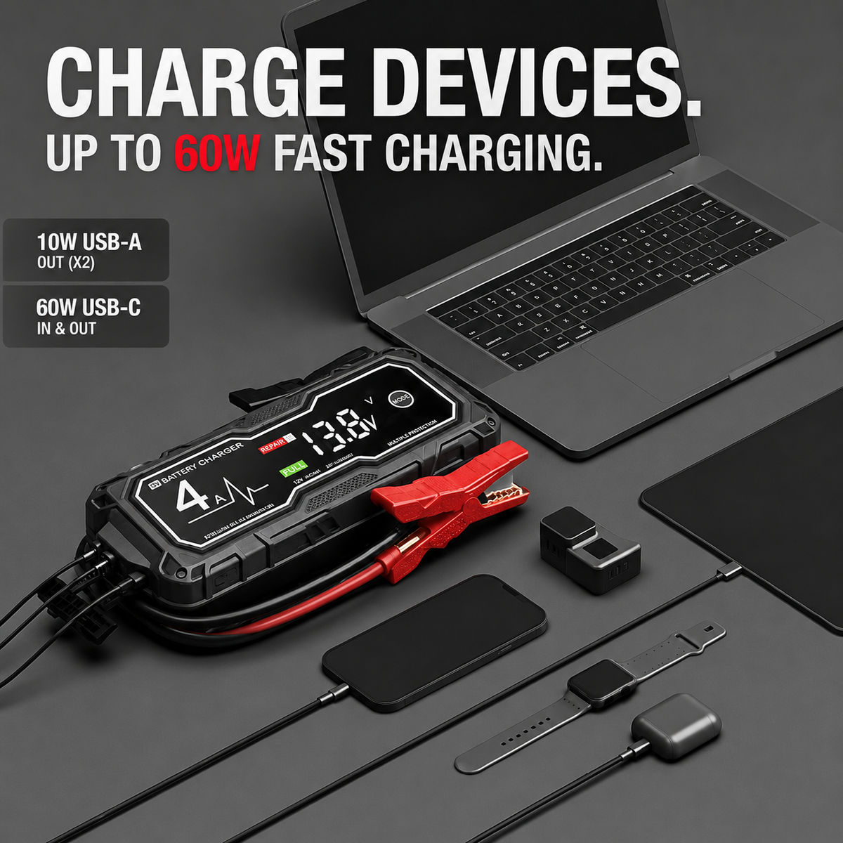 Portable Car Jump Starter for Petrol & Diesel