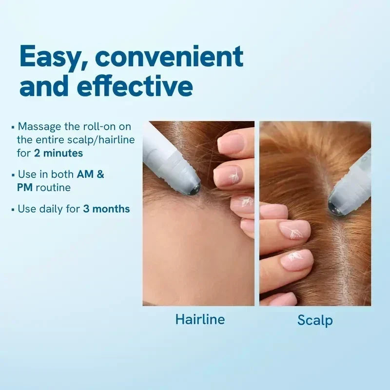 Hair Growth Serum Roll-On with Rosemary, Redensyl & Peptides