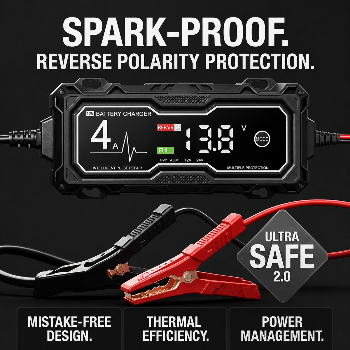 Portable Car Jump Starter for Petrol & Diesel