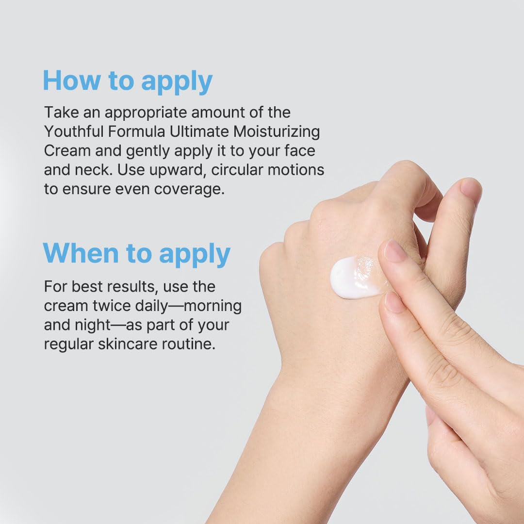 NIDA Youthful Formula Dry Skin Moisturizer with Hyaluronic Acid, Niacinamide & Collagen