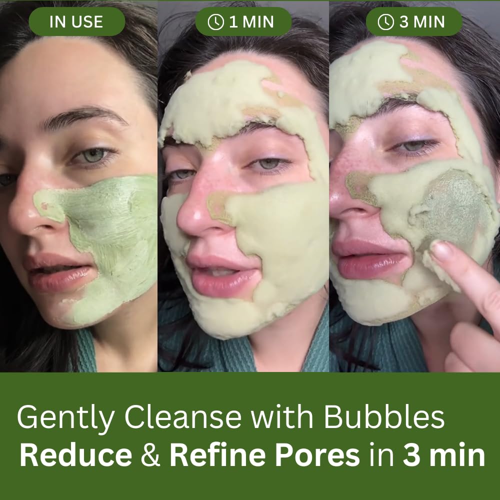 Holy Basil Bubble Deep Mask with Korean Clay & PHA for Pores, Blackheads & Blemishes