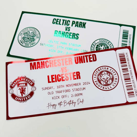 Football Gifting/Memento Foiled Ticket