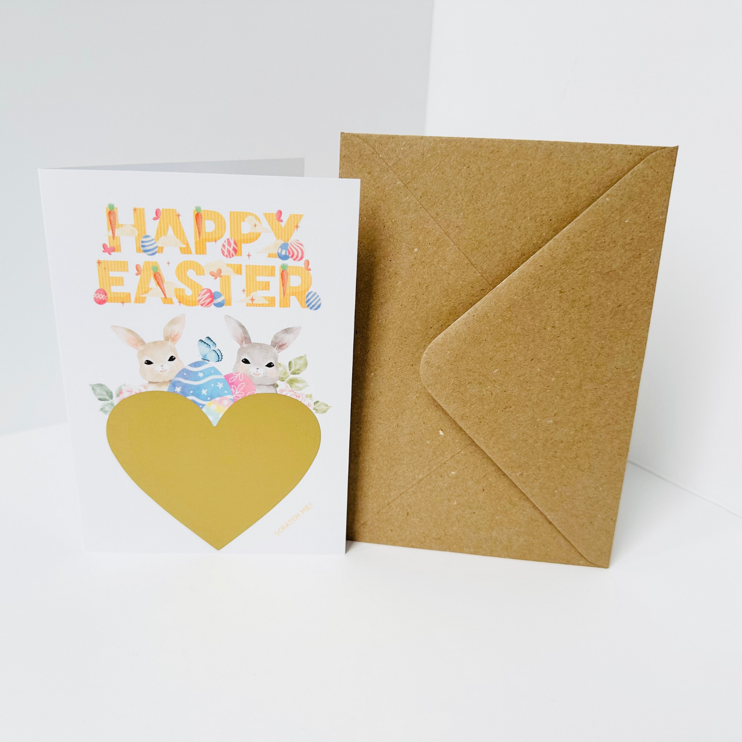 Easter DIY Scratch Reveal Card - Bunny