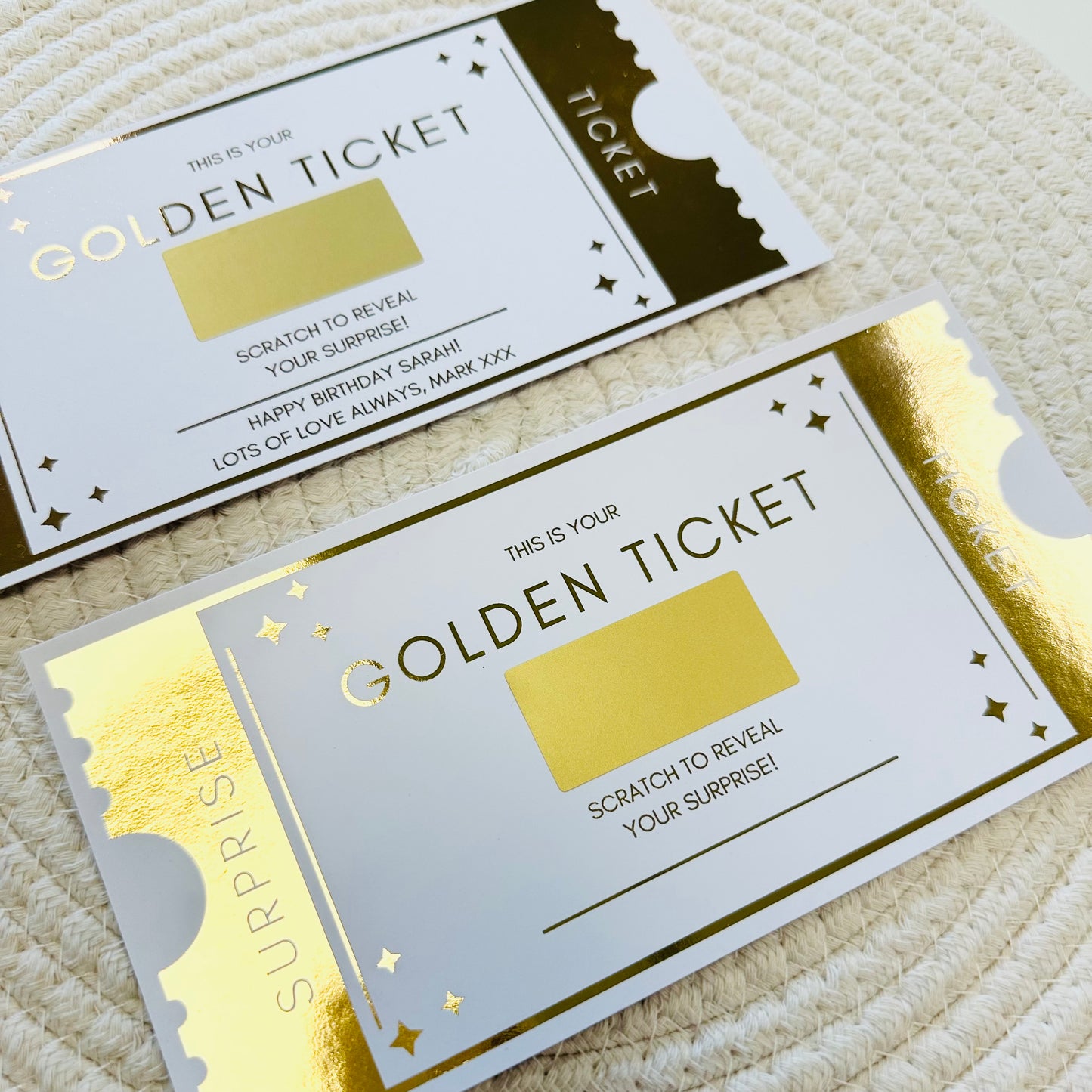 Golden Ticket Scratch Reveal Voucher