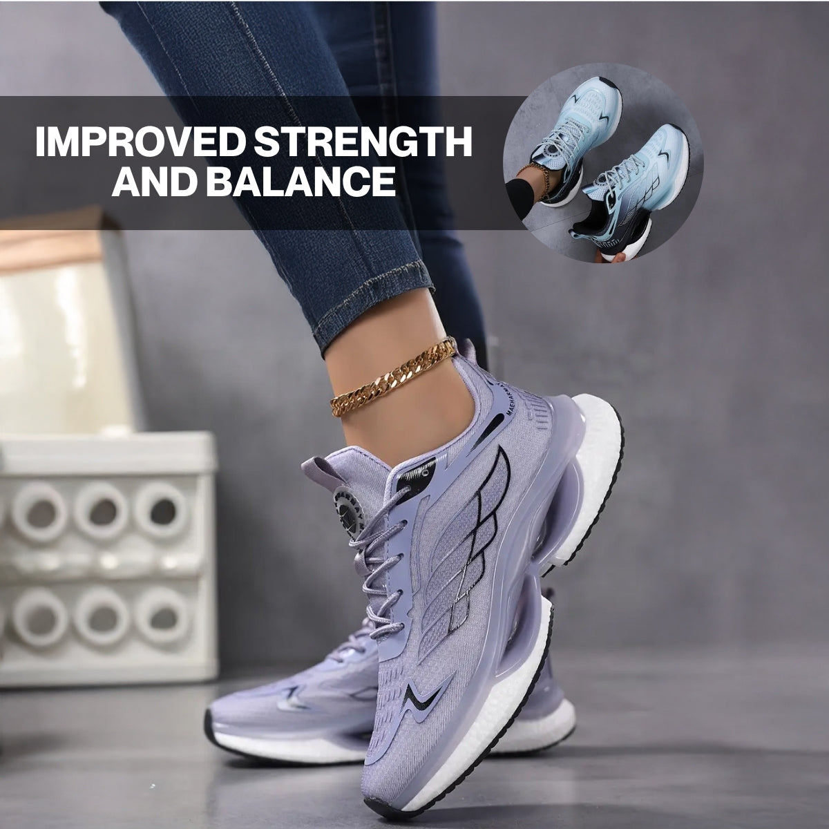 Aerion Hands-Free Supportive Walking Shoes – Easy Slip-On Comfort
