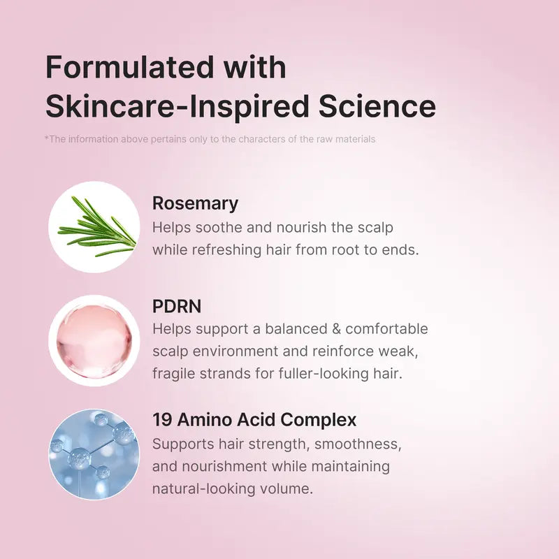 Rosemary PDRN Hair Care Set with Biotin and Caffeine for Fuller Hair