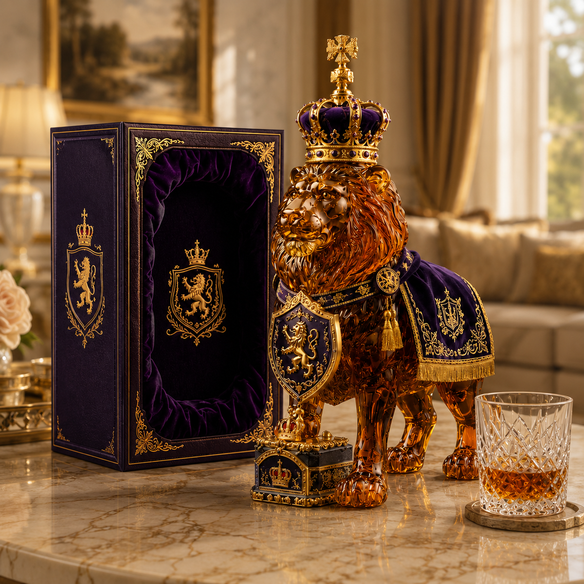 Royal Lion Crown Whiskey Decanter