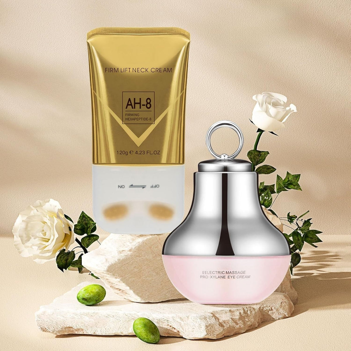 Firming Neck & Eye Cream Duo with Peptides for Lifting, Fine Lines & Elasticity