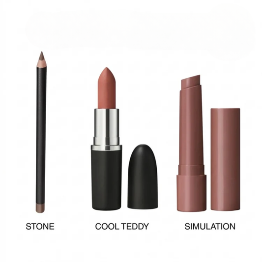Cool-Toned Nude Lip Trio, Sculpt, Define & Plump Set with Shea Butter