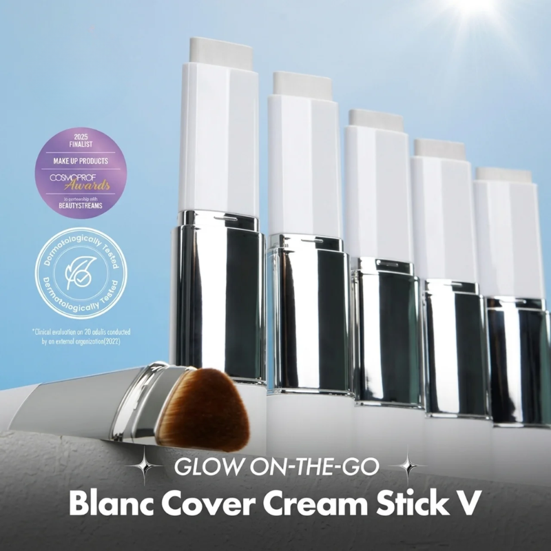 Blanc Cover Cream Stick V White, Color-Changing Foundation with Collagen