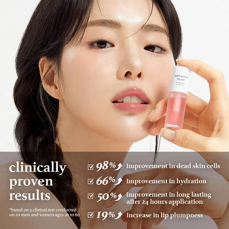 Korean Apple Lip Oil and Lip Stain, Glossy, Tinting, Long-Lasting