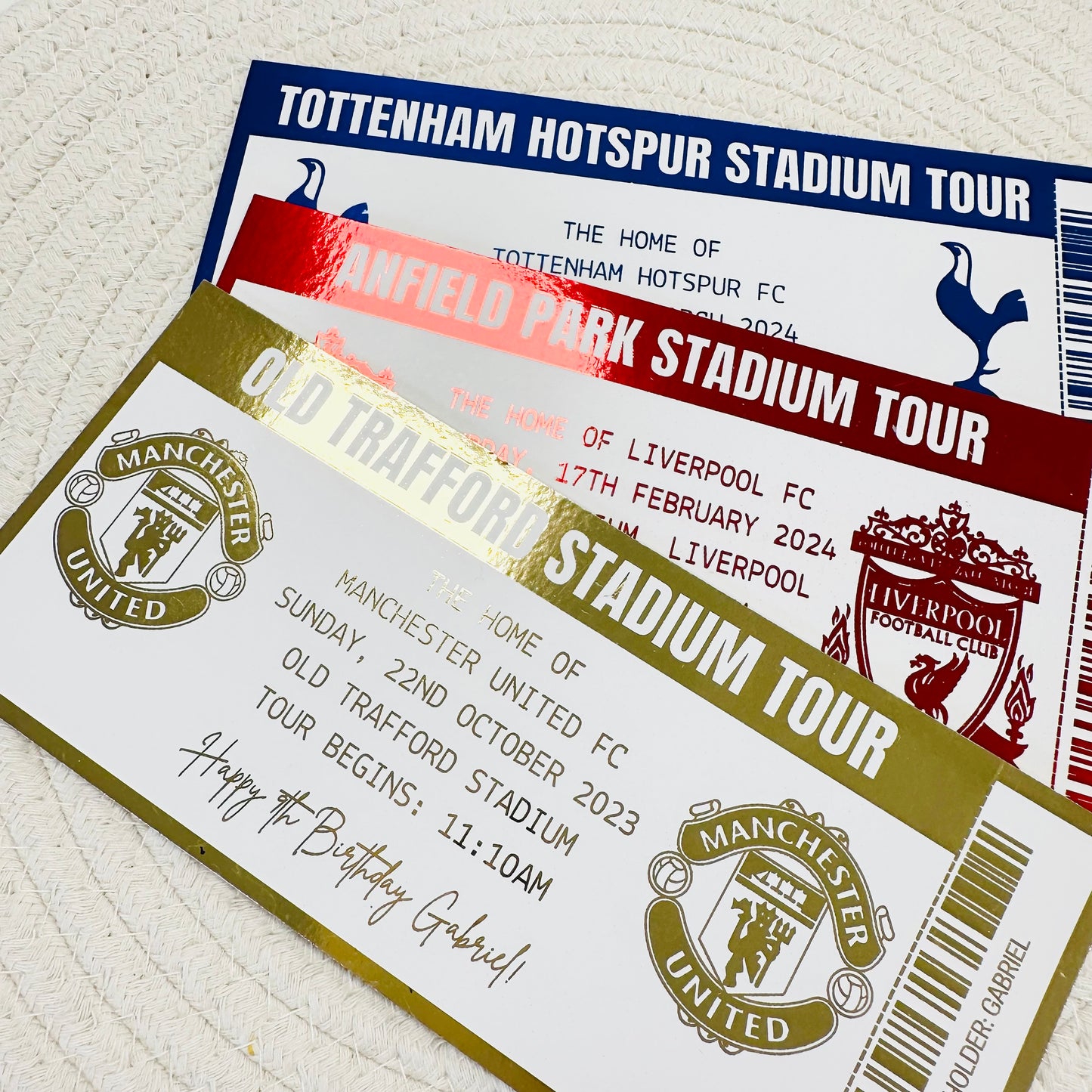 Stadium Tour Gifting/Memento Foiled Voucher