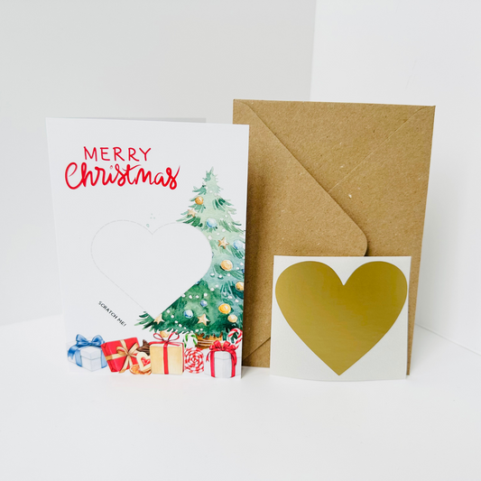 Christmas DIY Scratch Reveal Card - Christmas Morning