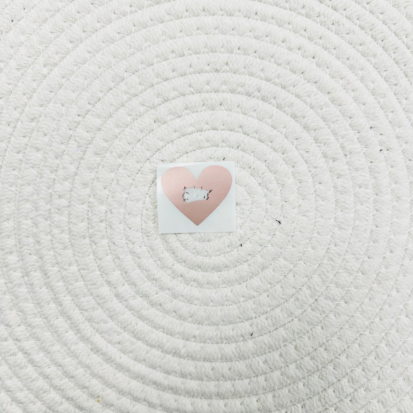 Heart 3.5cm Scratch-Off Sticker (Rose Gold) - Pack of 50