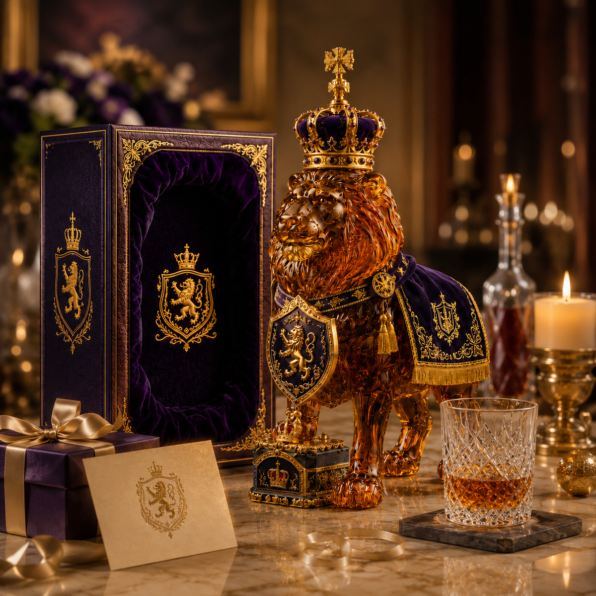 Royal Lion Crown Whiskey Decanter