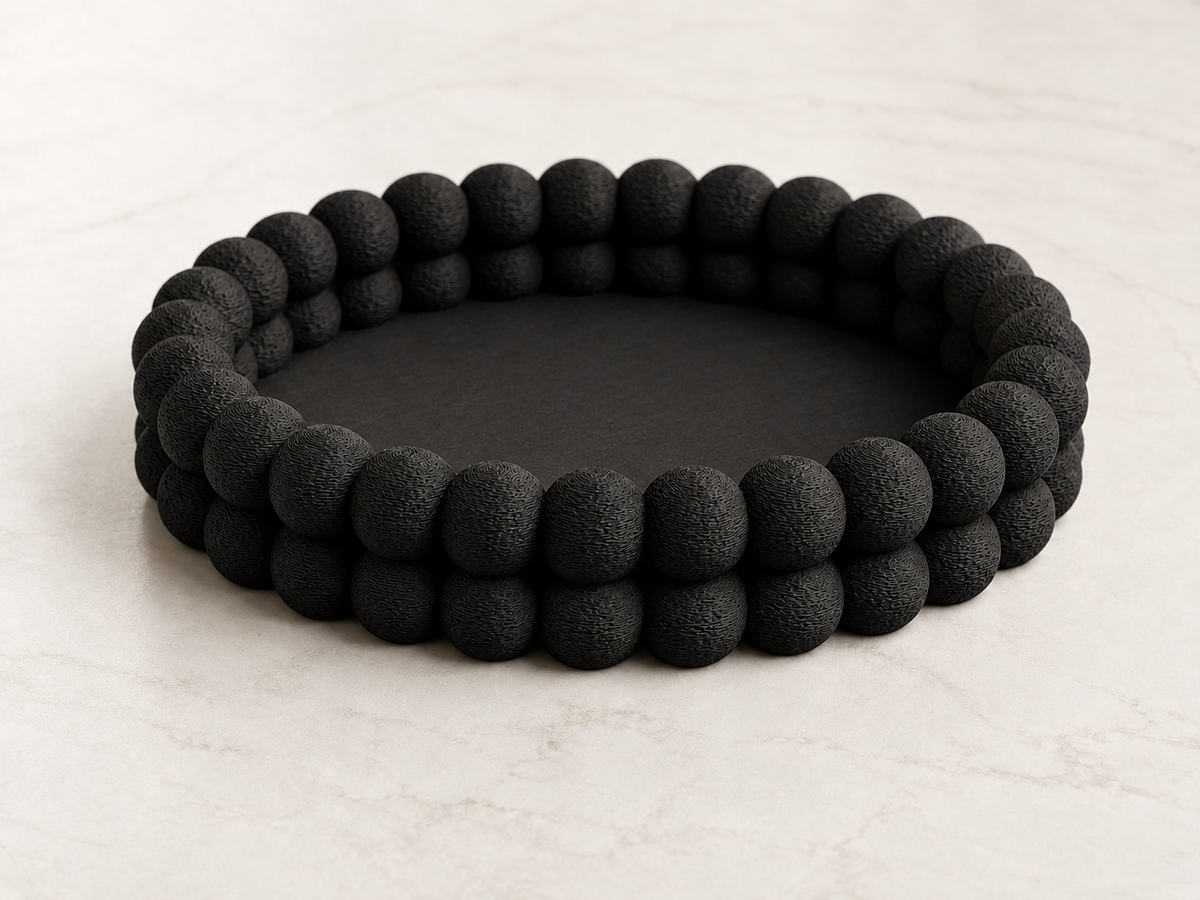 Beaded Round Tray