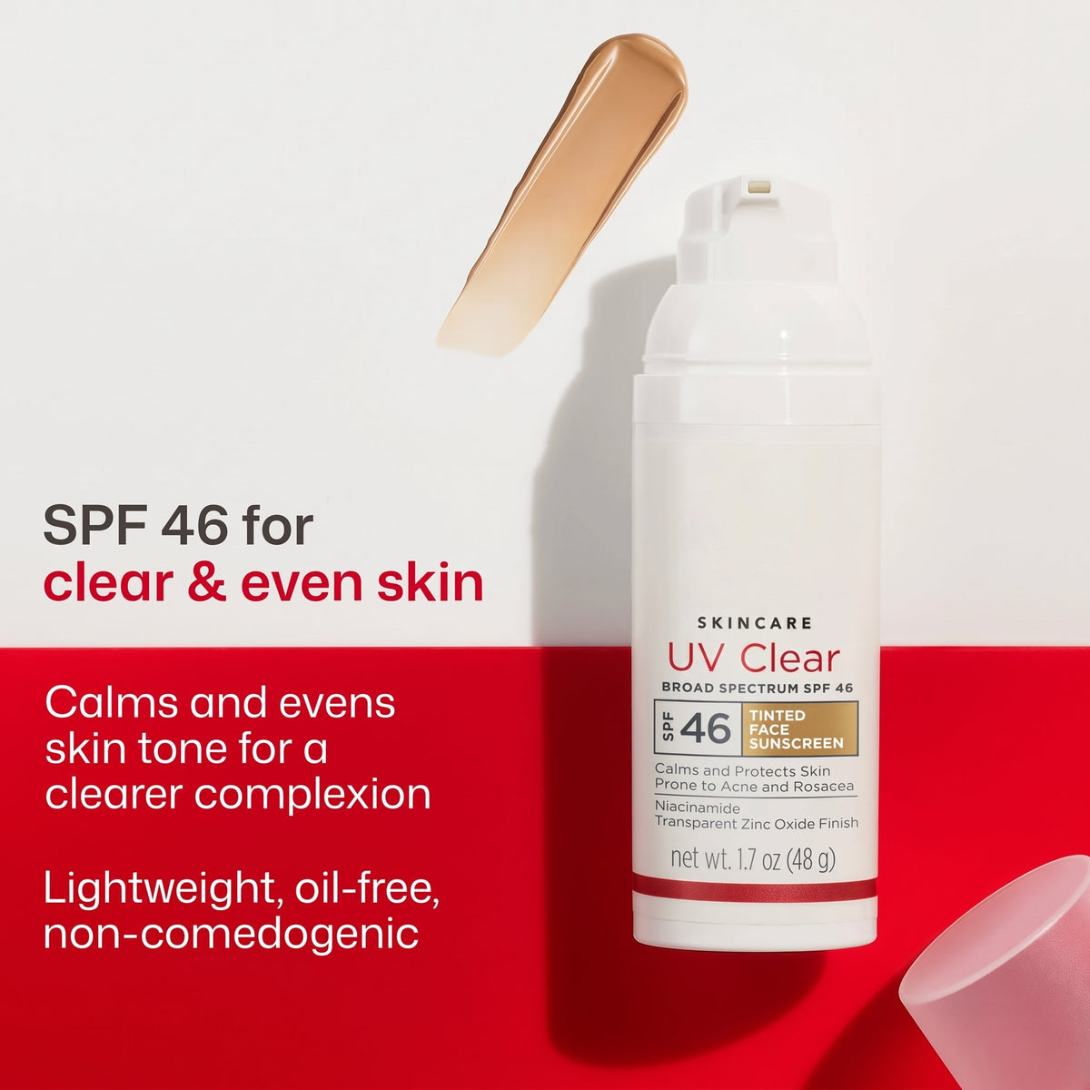 UV Clear Tinted Broad Spectrum SPF Sunscreen 46 with Niacinamide, Zinc Oxide