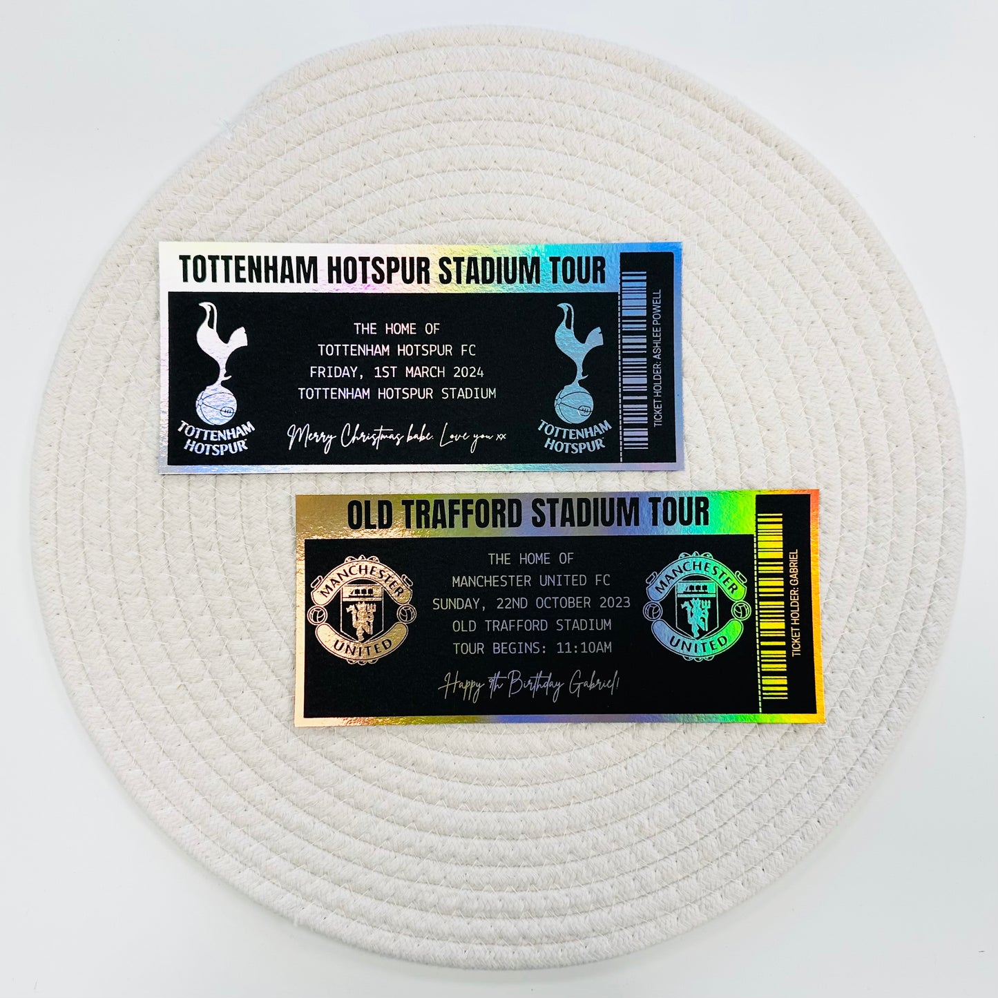 Stadium Tour Gifting/Memento Foiled Voucher (Black)