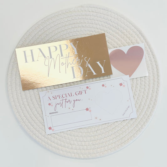 Mother's Day Rose Gold Foiled DIY Scratch Reveal Voucher