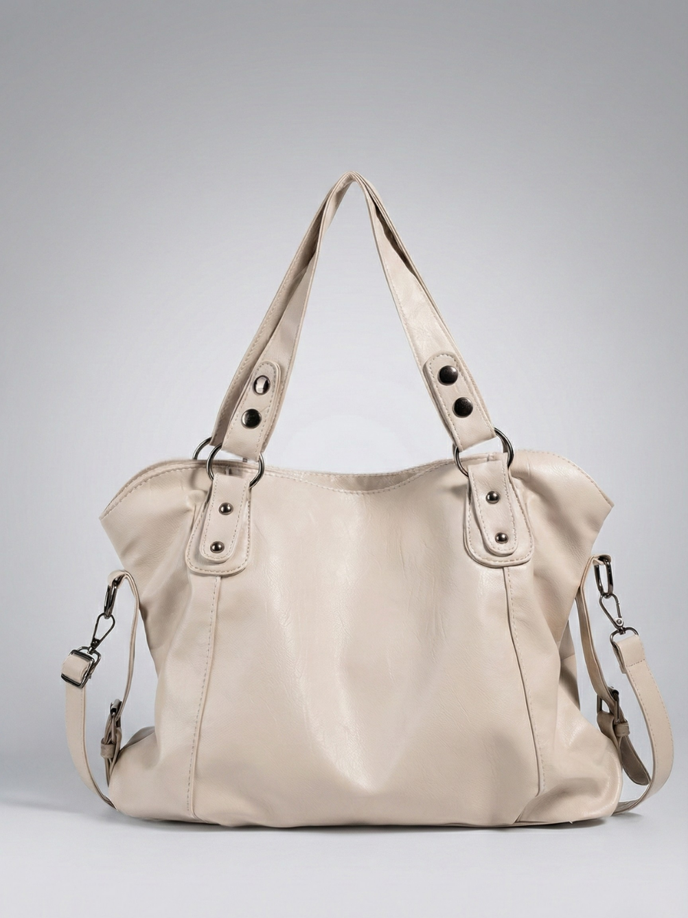Large beige tote bag for university | SIENA