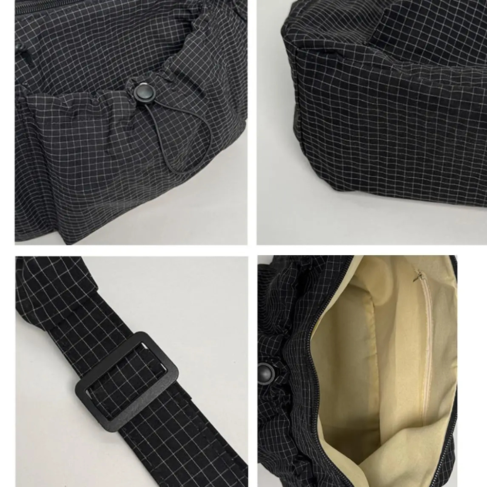 Black Nylon Handbag for School with Zip | PORTO