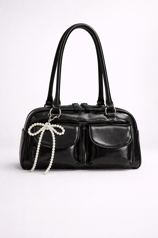 Black everyday Vegan leather bag  | Noto