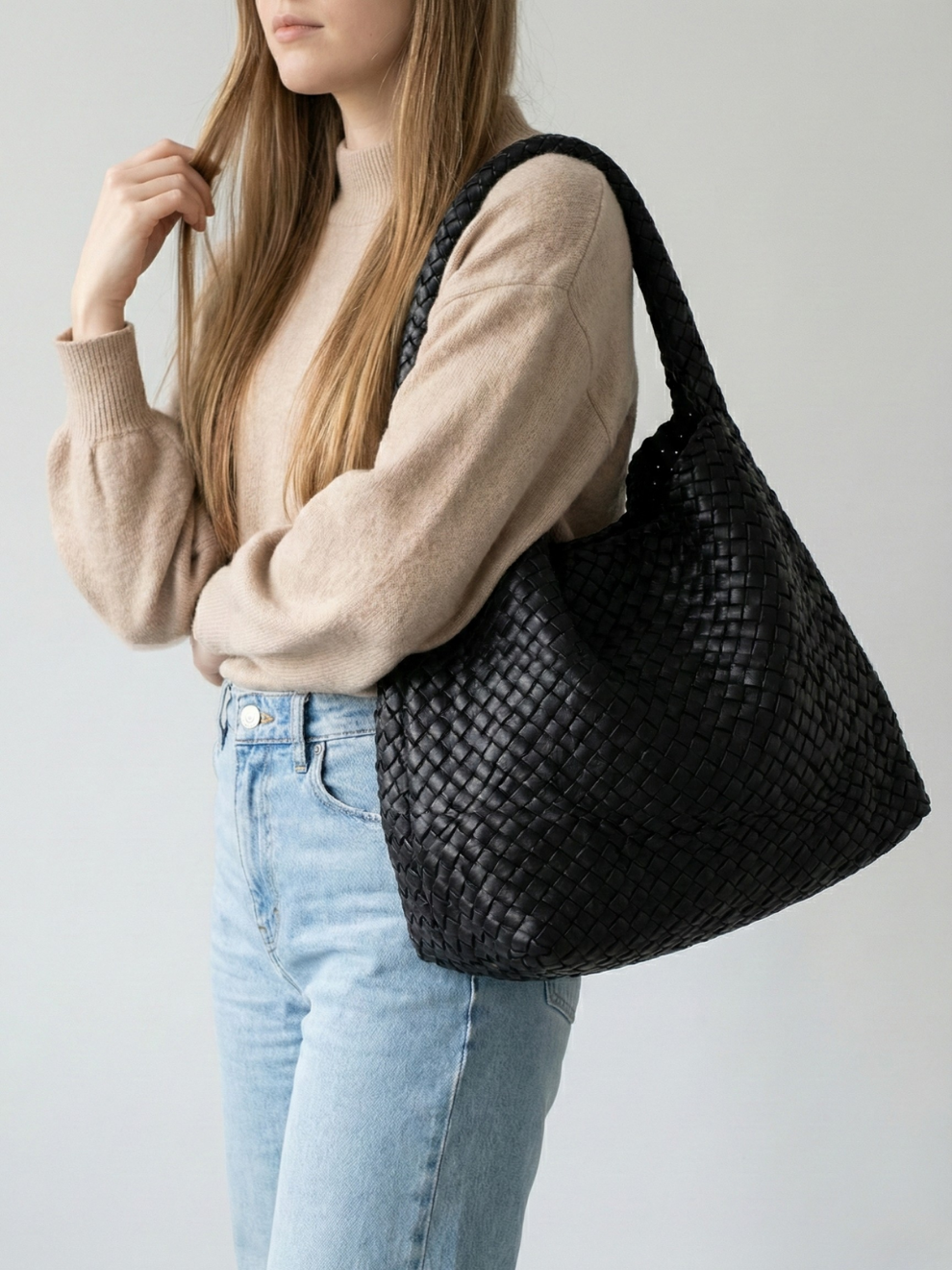 Black vegan  leather work bag | SORRENTO