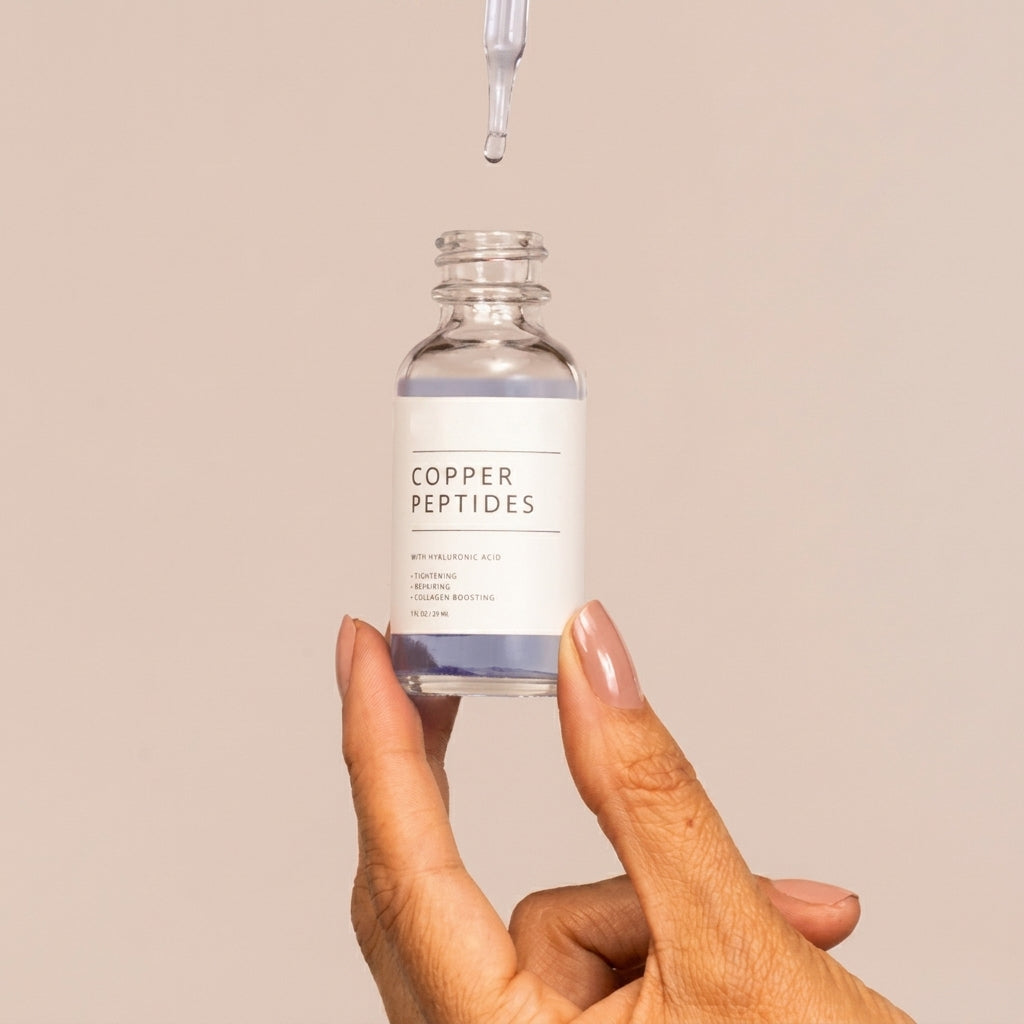 Copper Peptides GHK Firming Serum with Hyaluronic Acid for Fine Lines & Elasticity