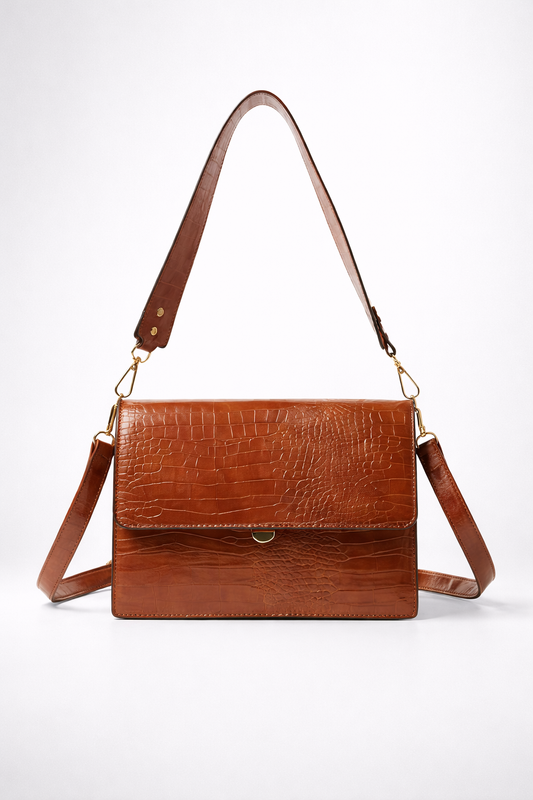 Brown cross body work bag for ladies | PADOVA