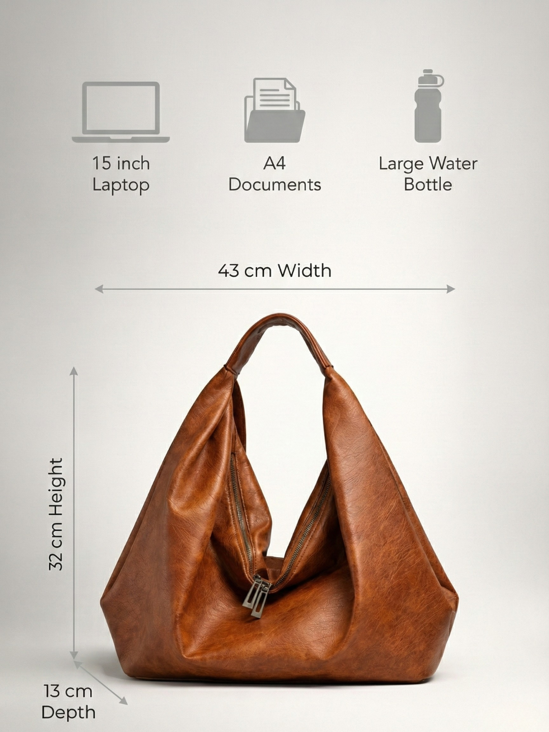 Brown everyday bag | Ancona