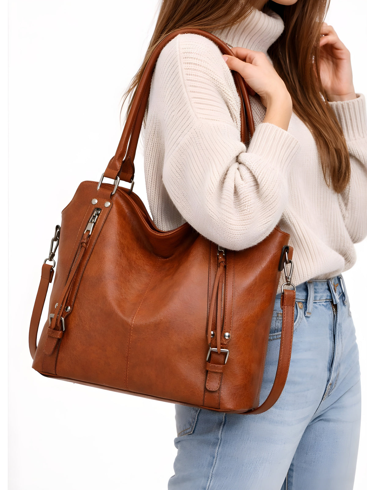 Brown tote bag for school | Cuneo