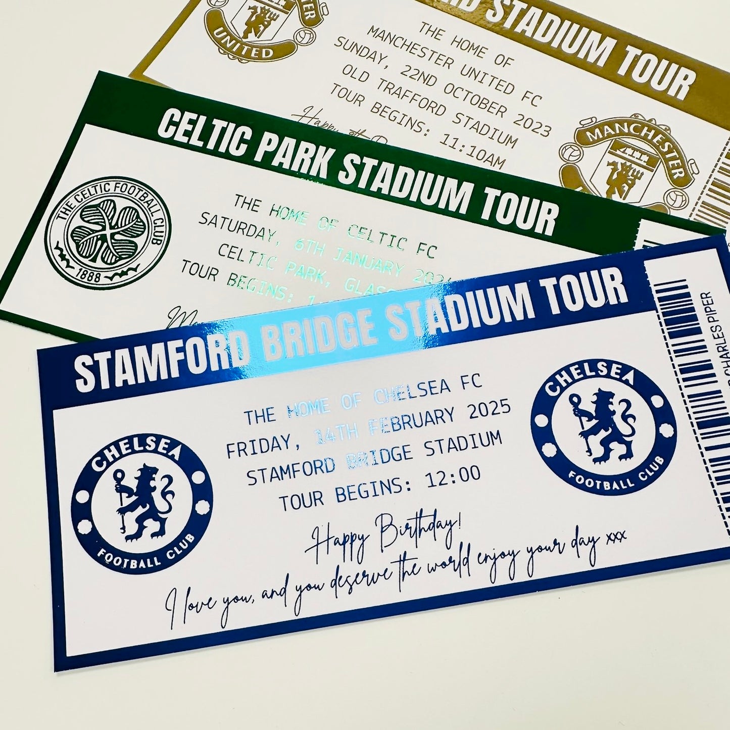 Stadium Tour Gifting/Memento Foiled Voucher