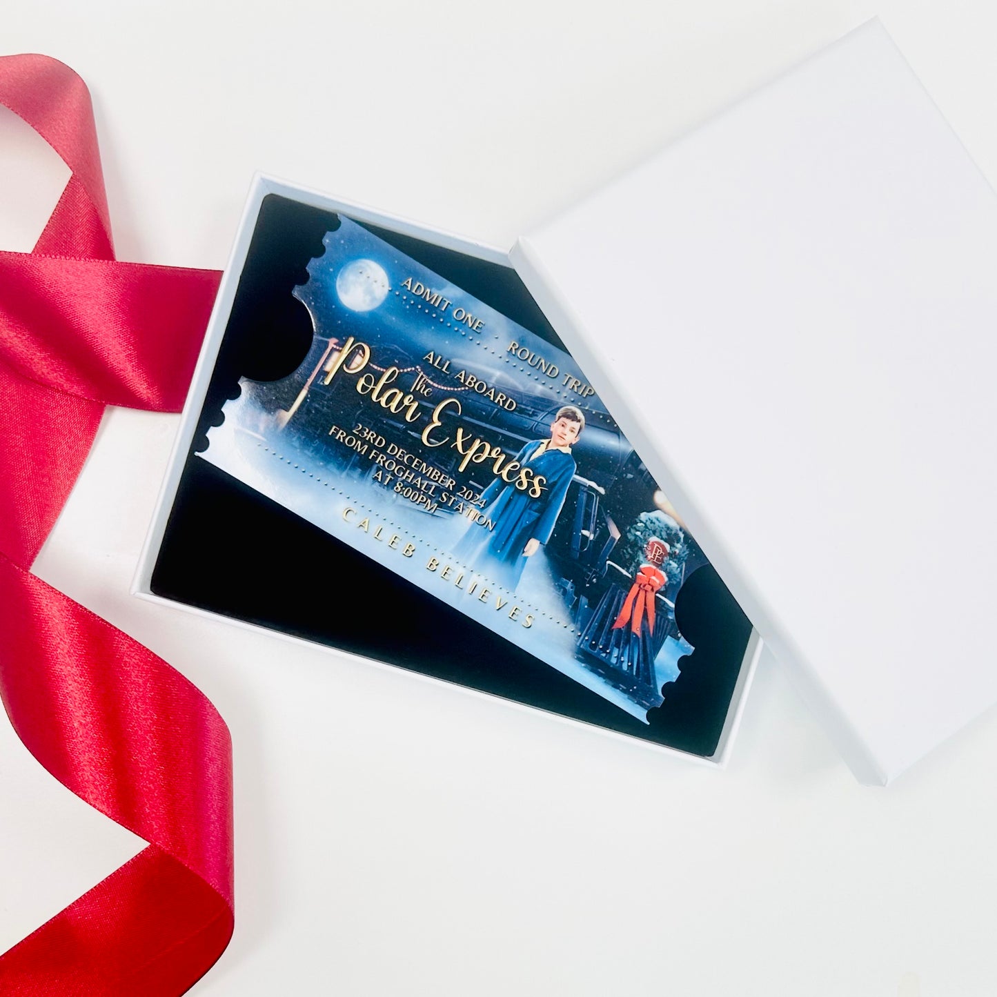 Polar Express Personalised Acrylic Ticket