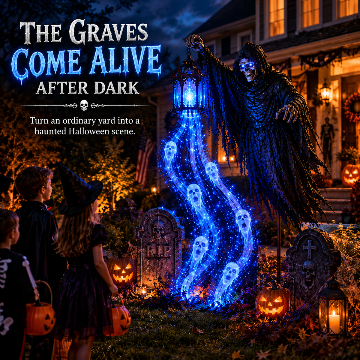Animated Halloween Garden Lights